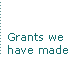 Grants we have made
